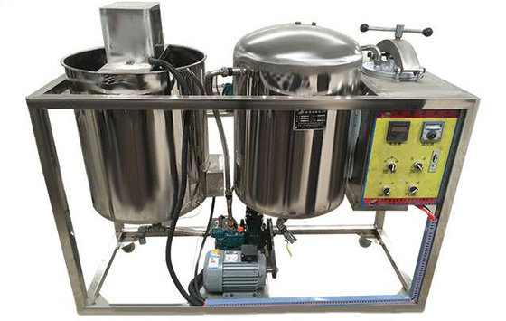 Piccola macchina 380Volt della raffineria di petrolio di palma dell'olio della macchina grezza di raffinazione