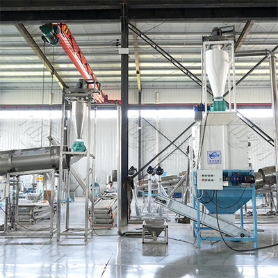Linea di produzione automatica per alimentazione estrusata per gatti e cani a secco