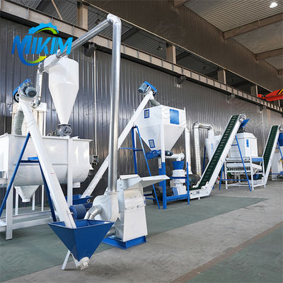 Alta efficienza, basso tasso di guasti, linea di produzione di pellet per mangimi completamente automatica per allevamenti di pollame