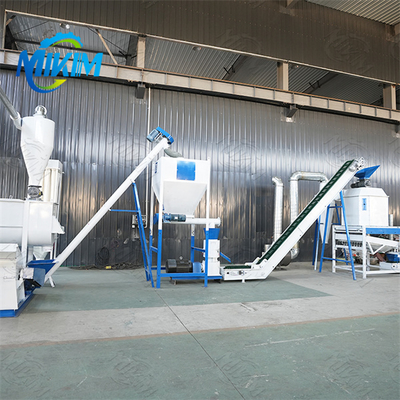 Linea di produzione di pellet di mangime per paglia, mais, soia, per bovini, ovini, suini, pollame e allevamenti.
