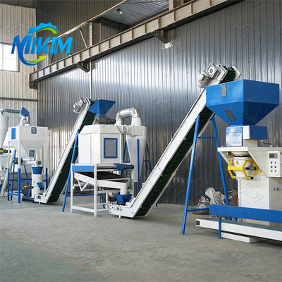 Attrezzatura per linea di produzione di pellet di mangime completamente automatica, progettata in modo ragionevole, di alta qualità, a basso consumo energetico e con basso tasso di guasti.