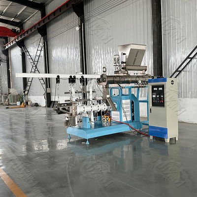 1-2T/H Grande capacità galleggiante/affondante Pellets extruder per mangimi di pesce a vite singola di tipo bagnato Linea di produzione Carpa gamberi alimenti per animali di compagnia Motore PLC Pump Gear