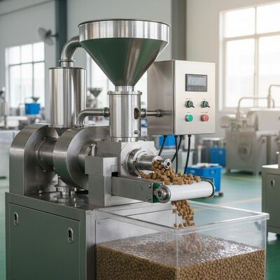 Macchina automatica a pellet in acciaio inossidabile per mangimi per pesci con capacità di 100-2000 kg/h per mangimi galleggianti e affondanti