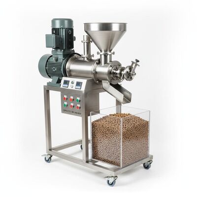 Macchina a pellet per mangimi per pesci a striscia singola con capacità di 100-2000 kg/h, costruzione in acciaio inossidabile e facile funzionamento