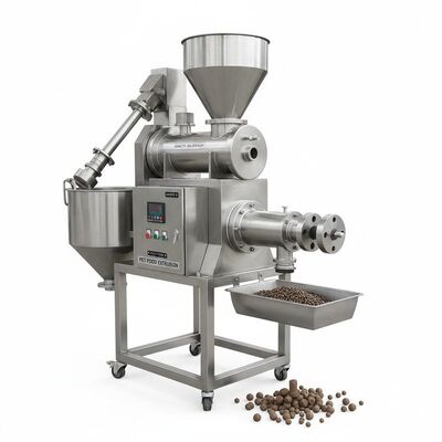 Macchina a pellet per mangimi per pesci in acciaio inossidabile con capacità da 100 a 2000 kg/h e alimentazione automatica per l'estrusione di mangimi per animali domestici