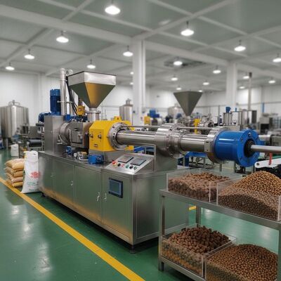 Nuova condizione automatica a doppia vite che affonda l'estruttore per mangimi per pesci per animali domestici macchina per produrre pellet per mangimi per cani per gatti