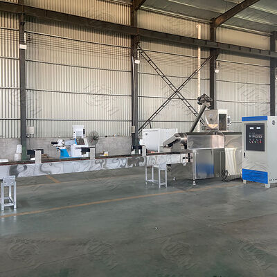 Estrusore a doppia vite con capacità di 100-1000 kg/h per la linea di produzione di mangimi per animali domestici in acciaio inossidabile di grado alimentare e sistema di controllo completamente automatico